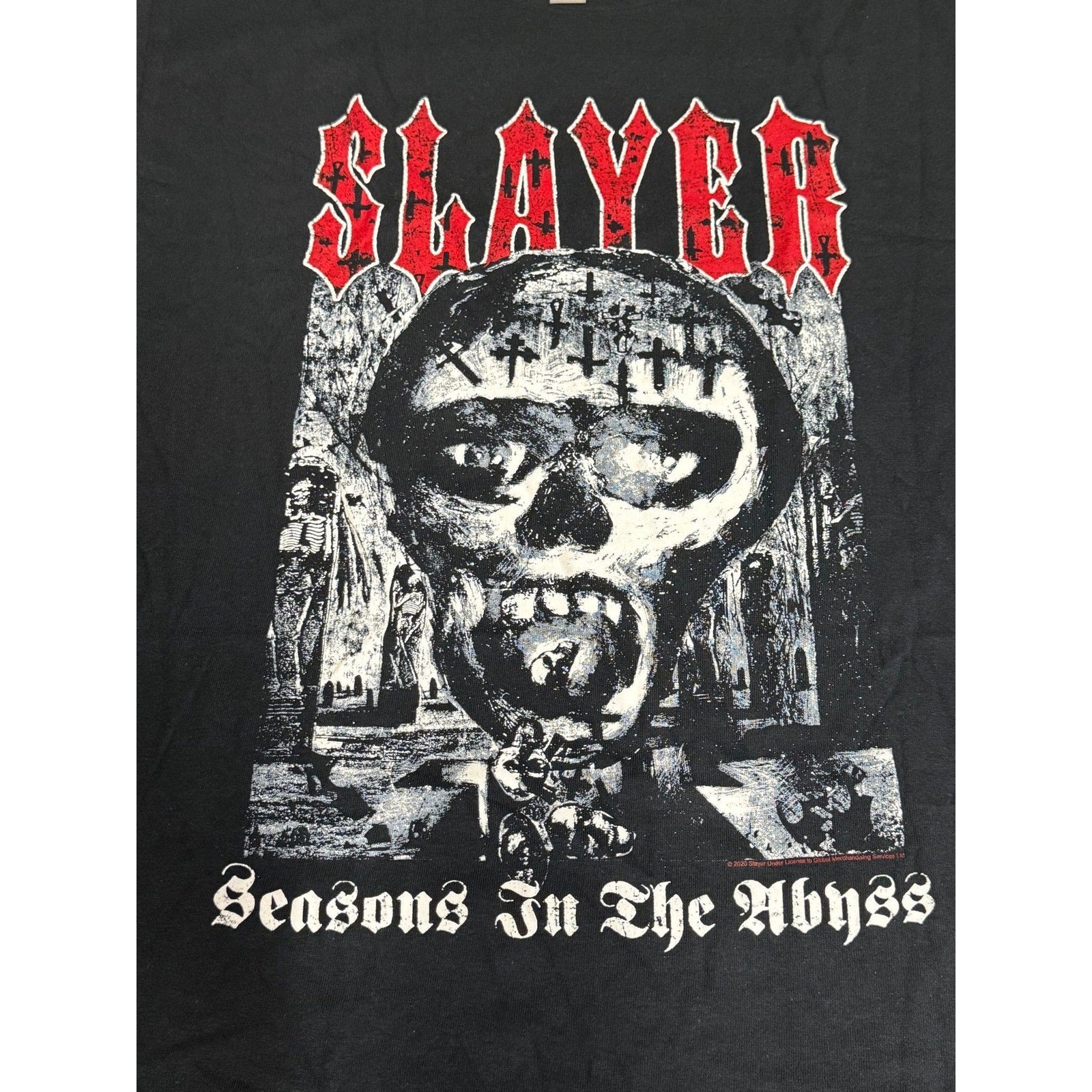 SLAYER BLACK & RED TEE - L