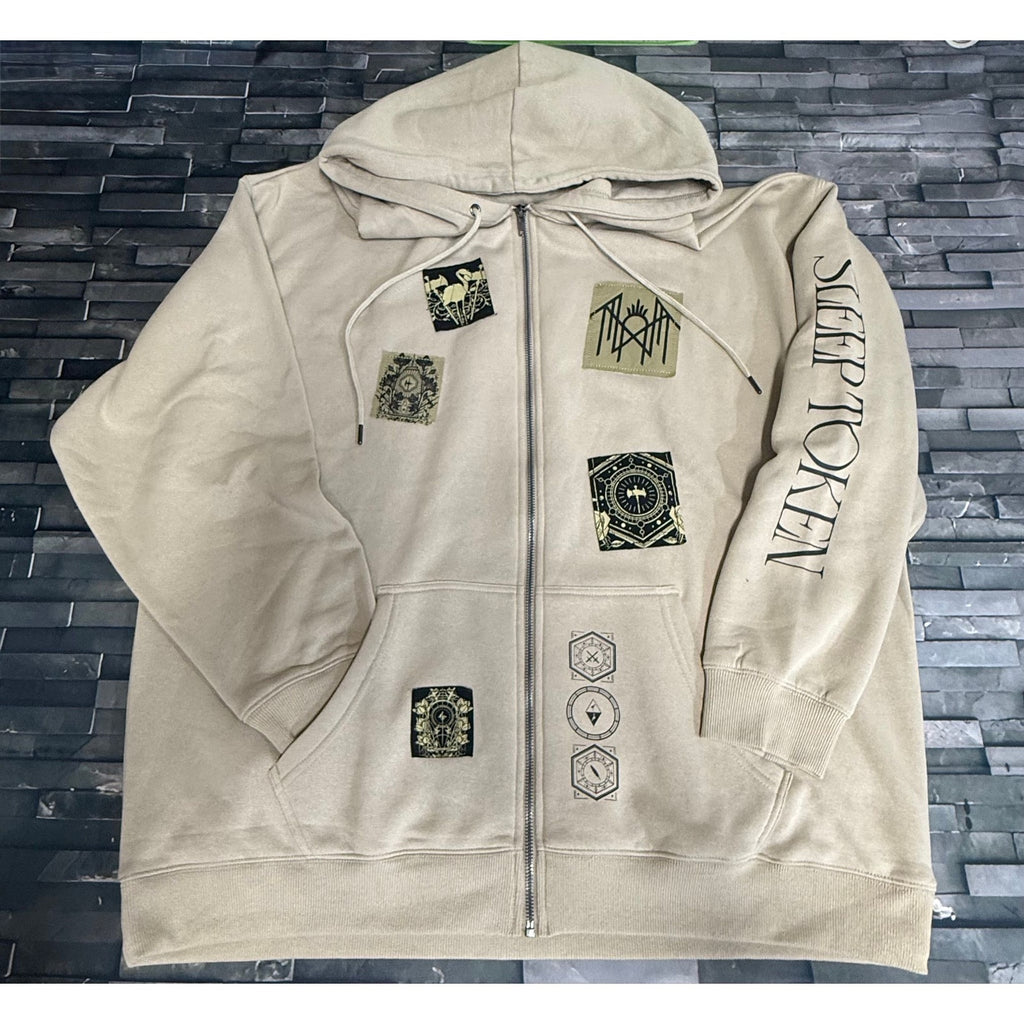 Sleep Token's beige zip hoodie - XL