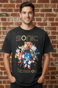 Sonic The Hedgehog Group Mineral Wash T-Shirt