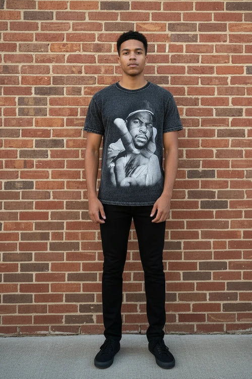 Ice Cube graphic tee with monochrome design