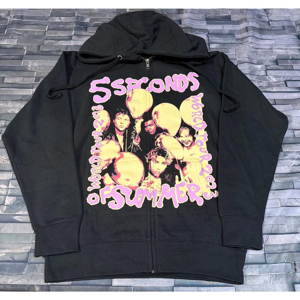 5 Seconds of Summer Pink Tonal zip-up hoodie - S