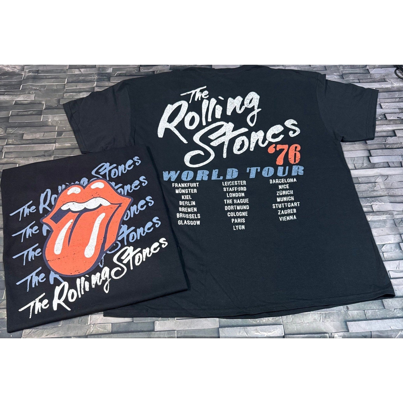 ROLLING STONES BLACK TOUR TEE - XL