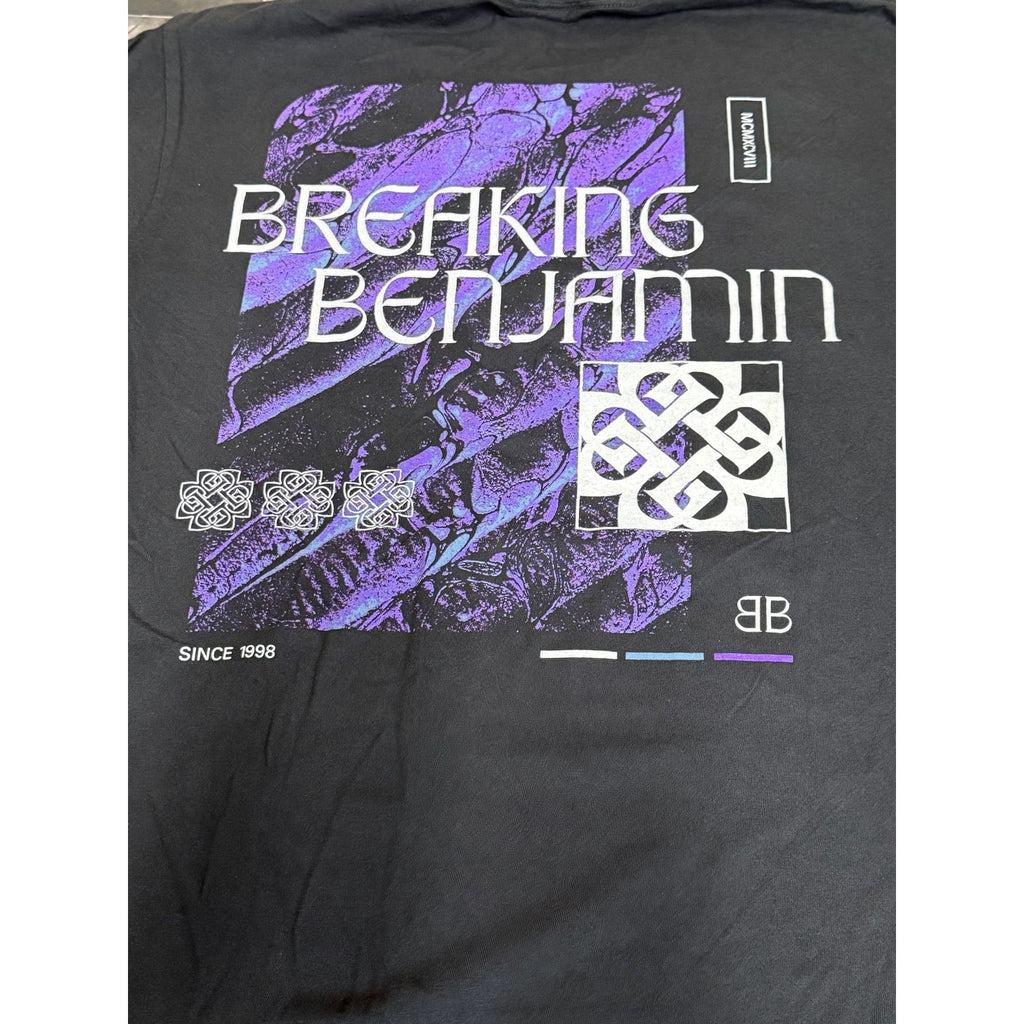 Breaking Benjamin black purple and white graphic design - L