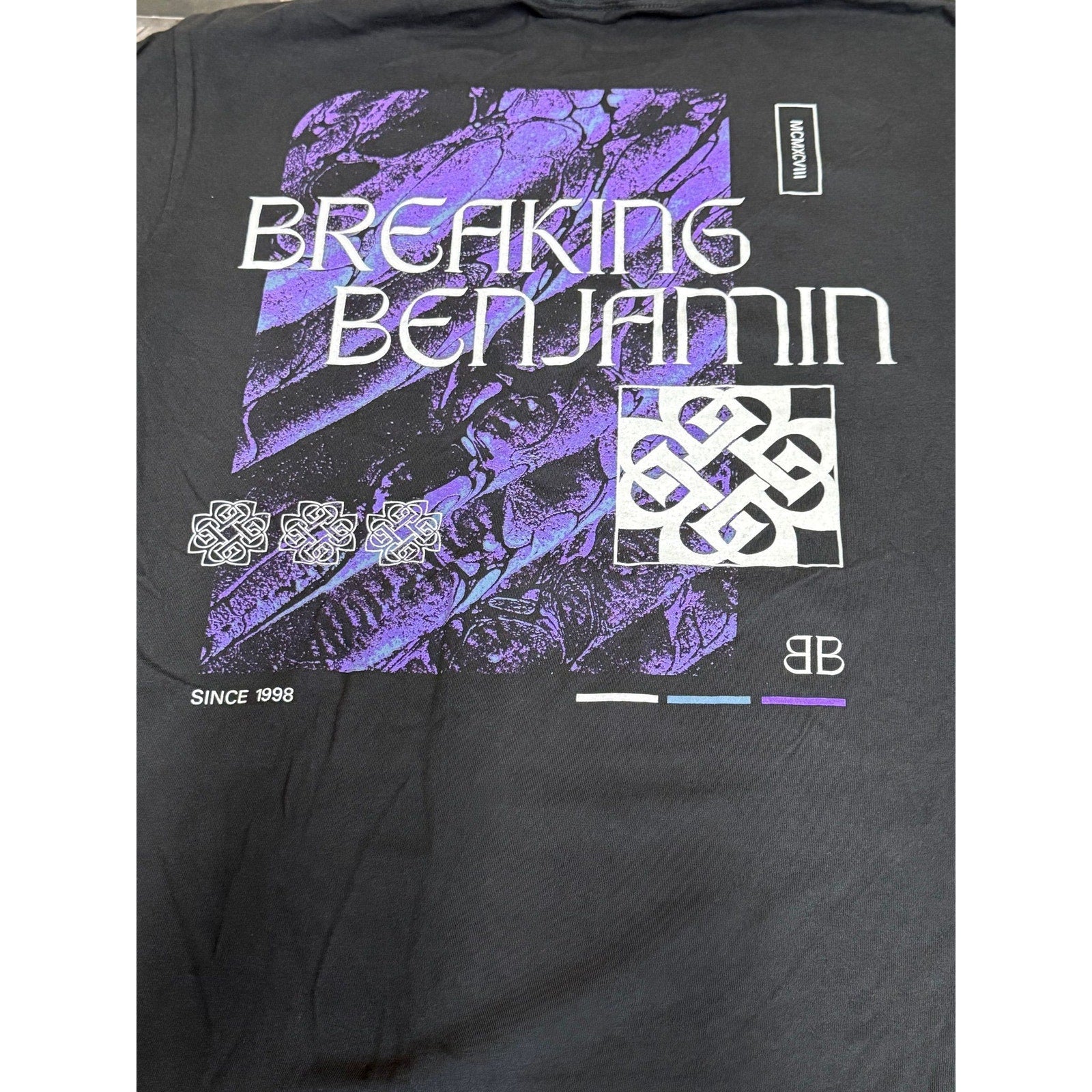 Breaking Benjamin black purple and white graphic design - L