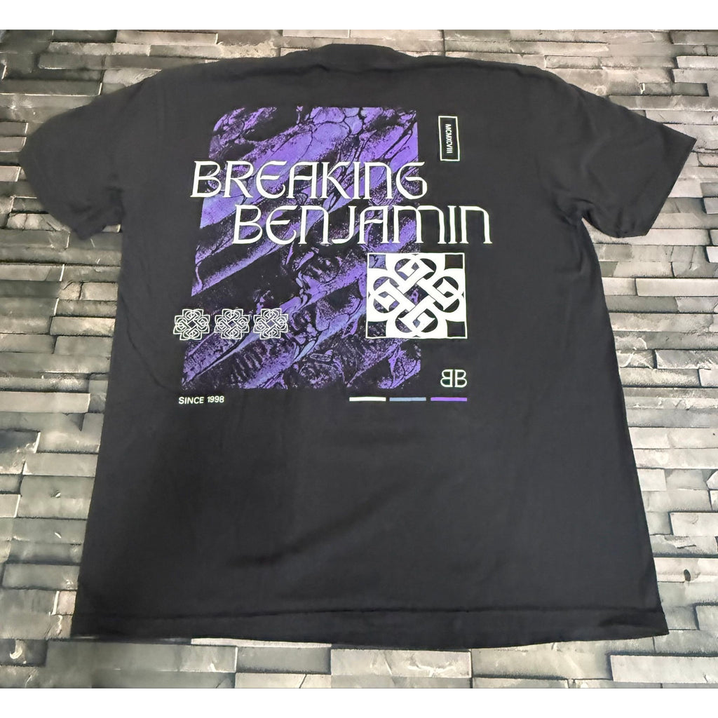 Breaking Benjamin black purple and white graphic design - L
