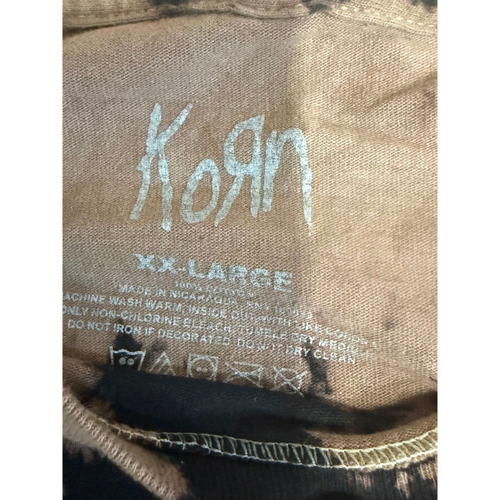 KORN TSHIRT BROWN/BLACK TIE DYE