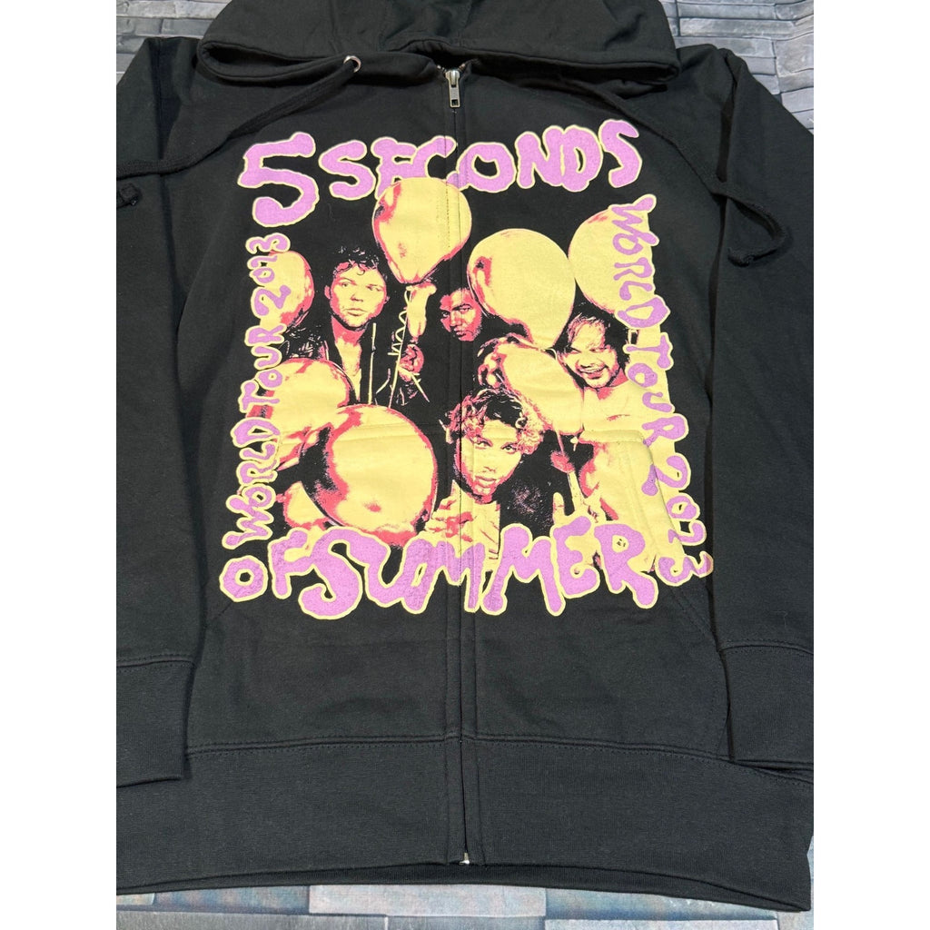 5 Seconds of Summer Pink Tonal zip-up hoodie - S