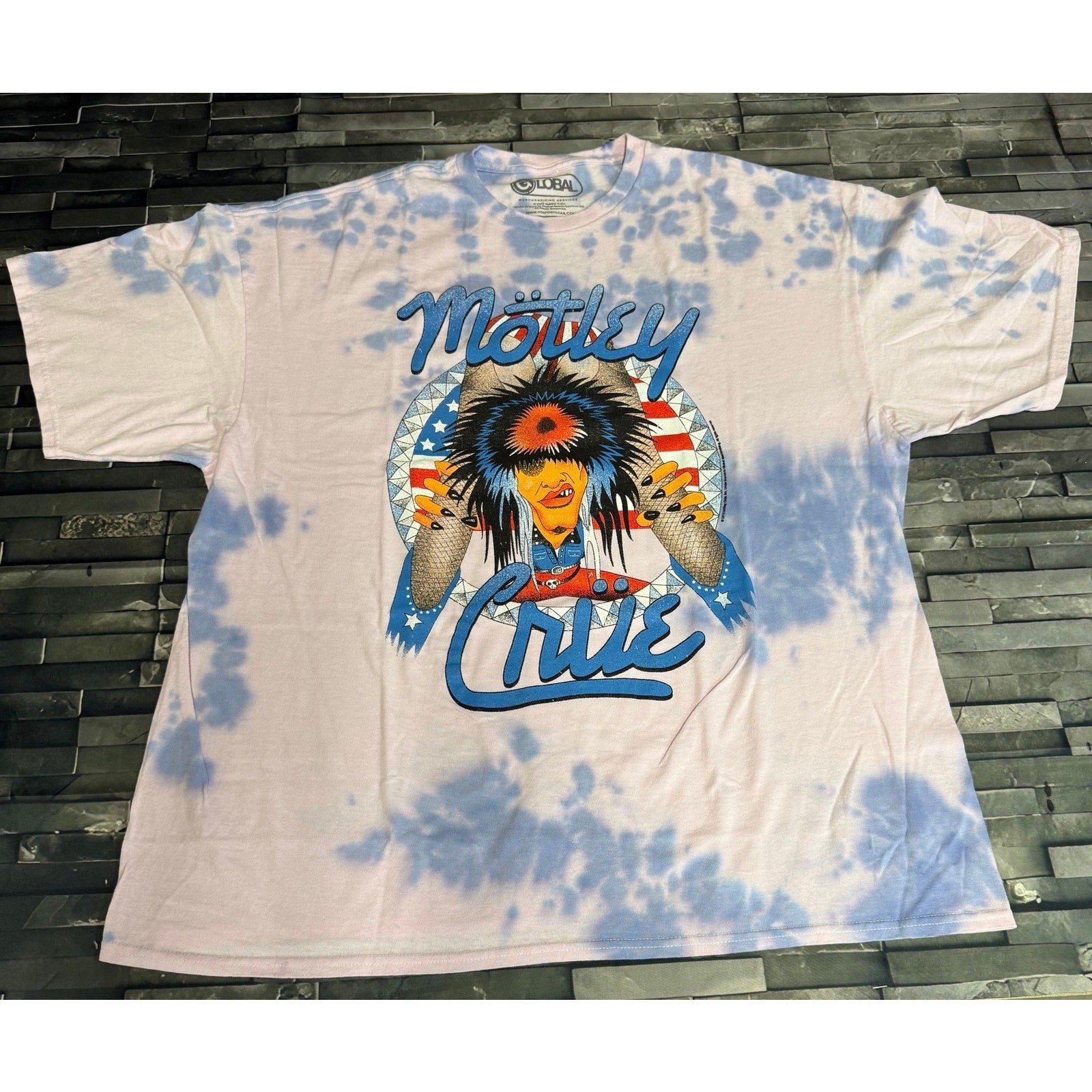 Mötley Crüe tie dye tee - L